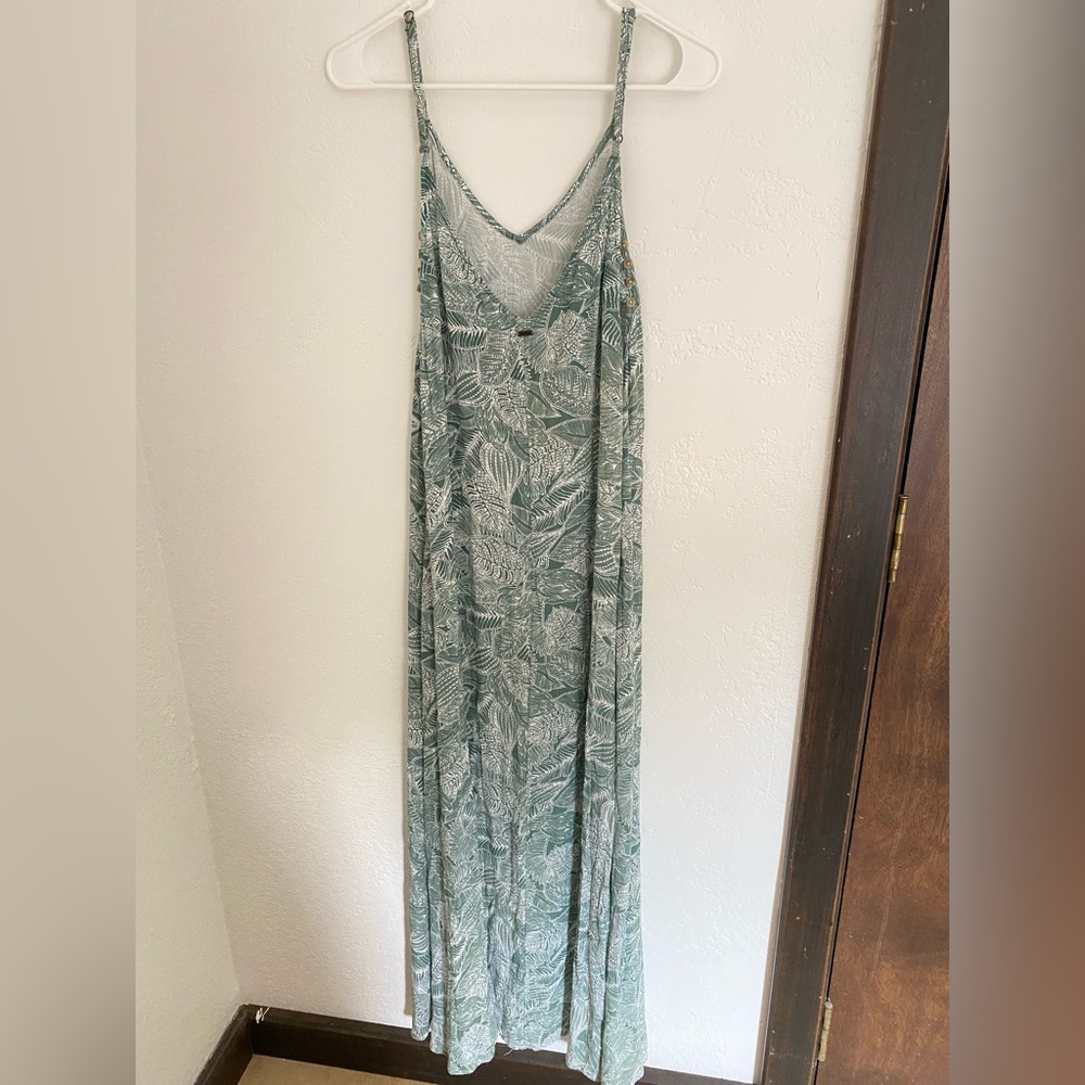 O’Neill Green Leaf Maxi Dress Size XS